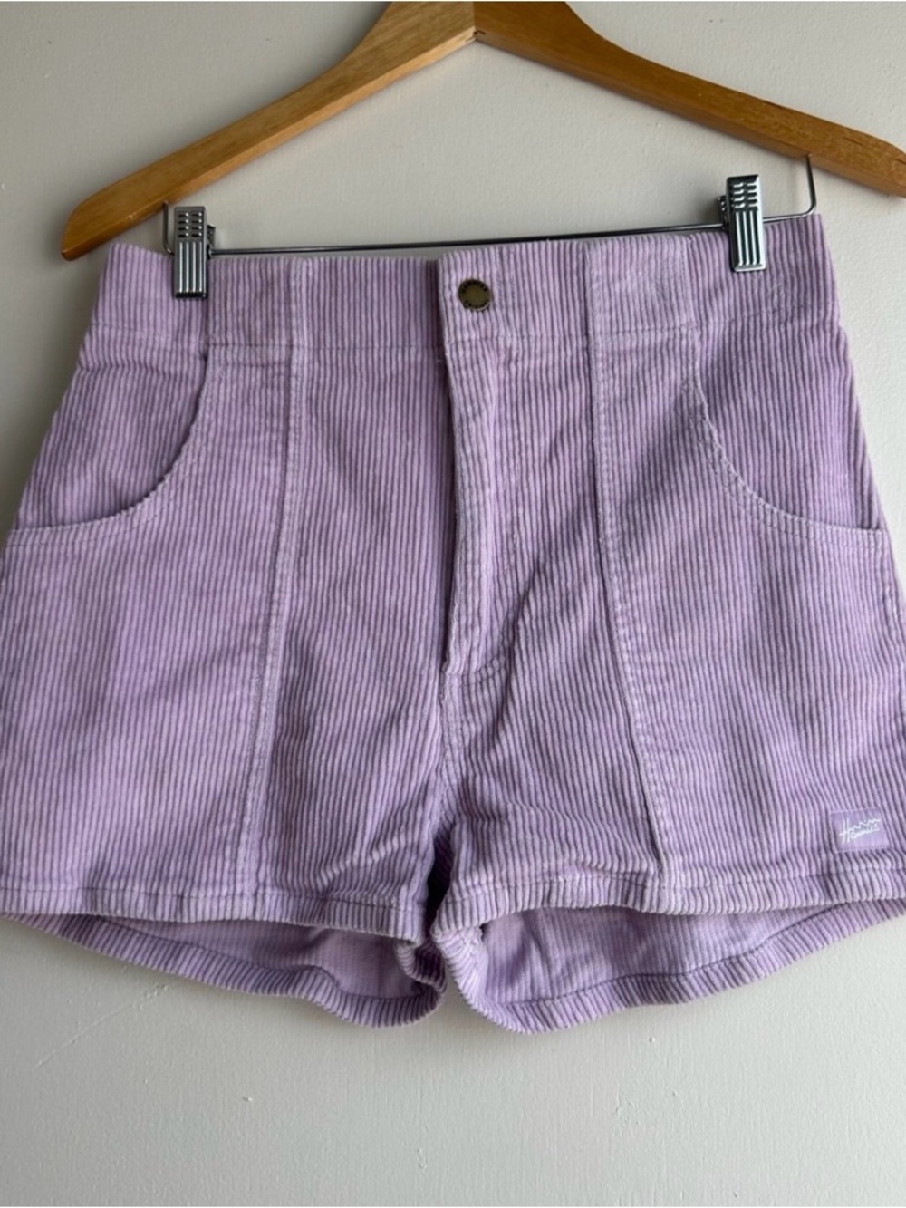 Hammies - Corduroy High-Rise Women's Shorts - Lavender :: Size 30